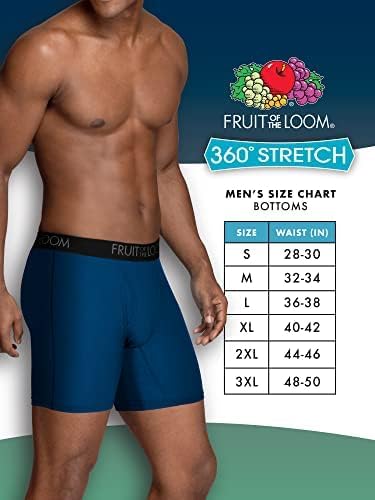 Fruit of the Loom Calzoncillos tipo bóxer micro elásticos para hombre, diseñados para moverse contigo, ligeros y absorben la humedad