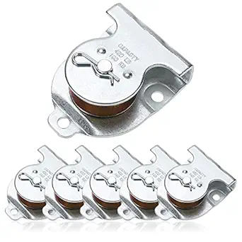 Polea de montaje en techo de 1-1/2 pulgadas, polea de techo para cable o cuerda de 3/8 pulgadas, paquete de 6