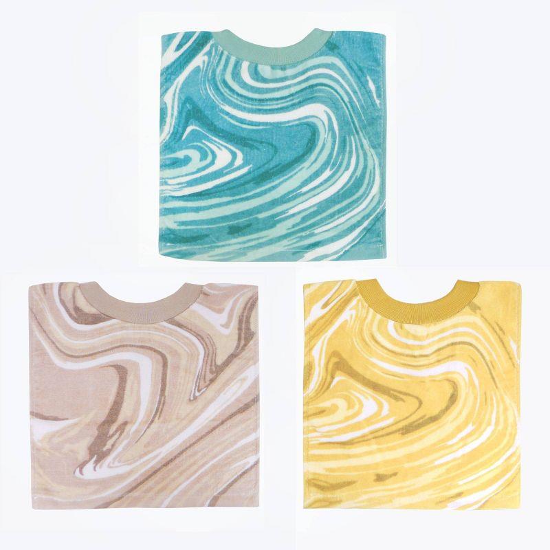 Neat Solutions Printed Pullover Toddler Bib Set – Neutral Marble – 3pk