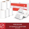 Phomemo [3 x 230 piezas] Etiquetas de la serie cuadrada, etiquetas M110 M100 M220 M221, blancas, 230 etiquetas/rollo, 3 rollos, adhesivo multiusos Thermal Phomemo Original, compatible con Ponek