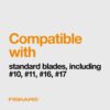 Fiskars SoftGrip - Cuchillo para manualidades, cuchillo Exacto de 8 pulgadas para manualidades, hoja Exacto multiusos incluida con cubierta protectora
