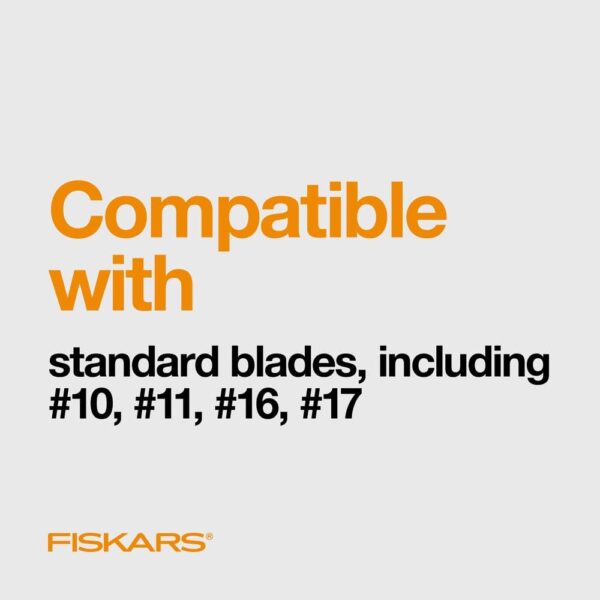 Fiskars SoftGrip - Cuchillo para manualidades, cuchillo Exacto de 8 pulgadas para manualidades, hoja Exacto multiusos incluida con cubierta protectora