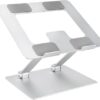 Amazon Basics Soporte ergonómico y plegable para computadora de escritorio, elevador ajustable, se adapta a todas las computadoras portátiles y portátiles de hasta 17.3 pulgadas, 10 x 8.7 x 6