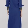 Kuraki - Vestido camisero largo con botones y estampado, informal para mujer