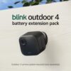 Paquete de extensión de batería para Blink Outdoor 4: accesorio para la cámara de seguridad inteligente Outdoor 4, duración de la batería de cuatro años, configuración en minutos e incluye baterías