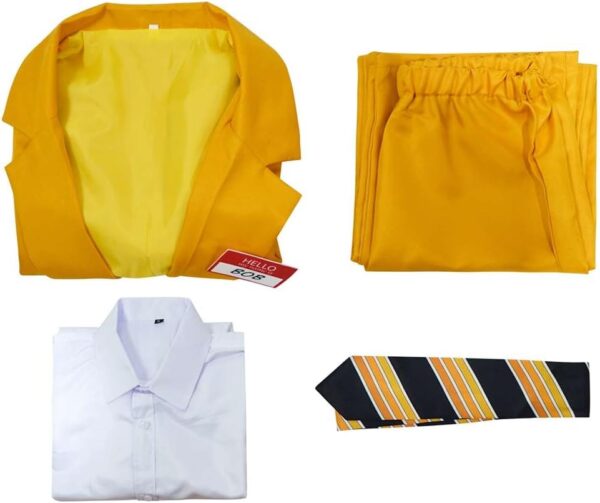 51Qh6-IyEWL._AC_SL1500_.jpg Vaianie Disfraz de Bob para hombre, disfraz de escarabajo amarillo, disfraz de Bob Shrinker, disfraz de máscara de películas de Halloween, disfraz de personaje