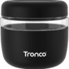Tronco Recipiente de vidrio para almuerzo de 24 onzas con tapa, recipientes de vidrio para almacenamiento de alimentos, a prueba de fugas y derrames, almacenamiento de alimentos para sopa y estofado,
