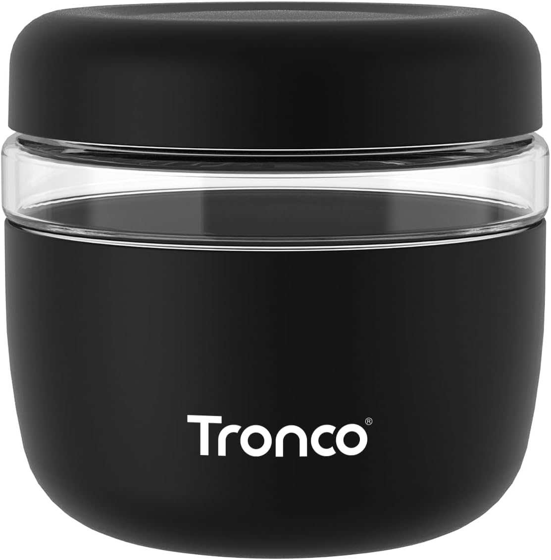 Tronco Recipiente de vidrio para almuerzo de 24 onzas con tapa, recipientes de vidrio para almacenamiento de alimentos, a prueba de fugas y derrames, almacenamiento de alimentos para sopa y estofado,