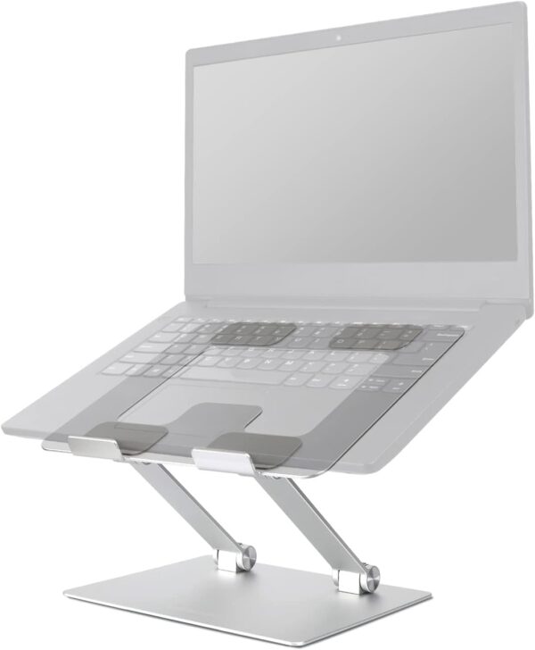 Amazon Basics Soporte ergonómico y plegable para computadora de escritorio, elevador ajustable, se adapta a todas las computadoras portátiles y portátiles de hasta 17.3 pulgadas, 10 x 8.7 x 6