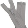 YaHoGa 2 cremalleras separadoras #5 de 36 pulgadas para chaquetas de costura, chaqueta con cremallera, cremalleras de plástico moldeado gris a granel (36 pulgadas gris)