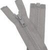 YaHoGa 2 cremalleras separadoras #5 de 36 pulgadas para chaquetas de costura, chaqueta con cremallera, cremalleras de plástico moldeado gris a granel (36 pulgadas gris)