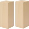 Paquete de 2 bloques de tallado de tilo sin terminar, 6 x 3 x 3 pulgadas, juego de bloques de tallado de madera suave sin terminar para niños y adultos para principiantes