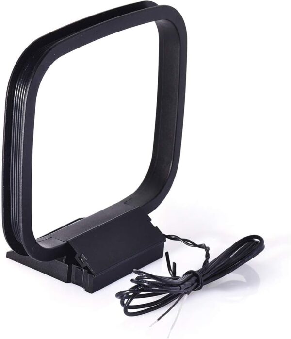 Bingfu Antena AM Loop con cable desnudo de 2 pines compatible con Pioneer Onkyo, Yamaha, Marantz, Pyle, radio interior, Bluetooth, receptor estéreo para el hogar, audio AV, video, receptor de cine en casa, sistema de alimentación