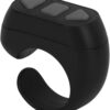 Aplicación Kindle Control remoto Bluetooth Turner TikTok Anillo de desplazamiento remoto clicker Novela Watch TV Turn Page Click Like Selfie Device ZL 03 (negro)
