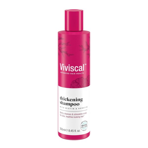 Viviscal Champú espesante, formulado con biotina y queratina, fortificado con colágeno marino y extracto de algas, fortalece y reduce la rotura, cabello de aspecto más saludable 8.5 fl oz (8.45 fl.