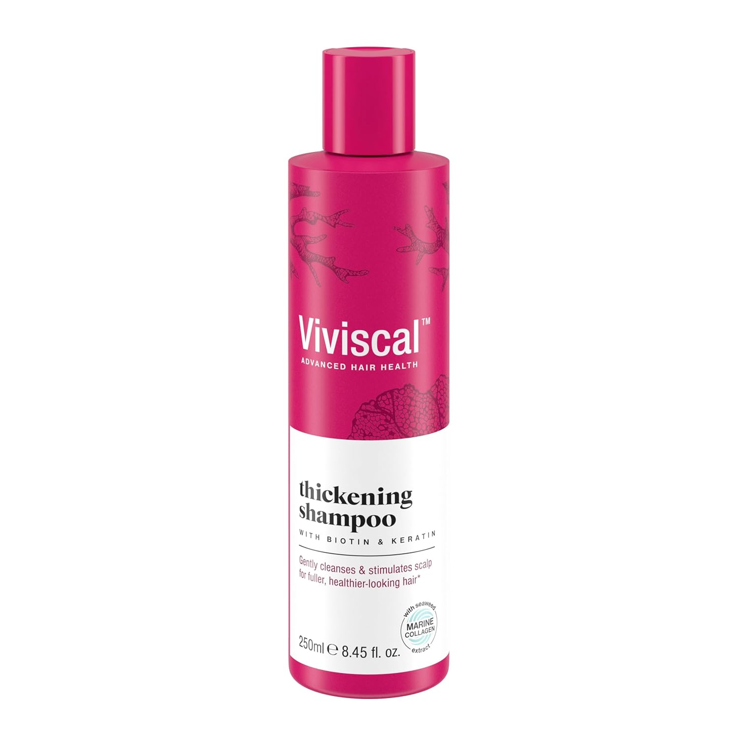 Viviscal Champú espesante, formulado con biotina y queratina, fortificado con colágeno marino y extracto de algas, fortalece y reduce la rotura, cabello de aspecto más saludable 8.5 fl oz (8.45 fl.