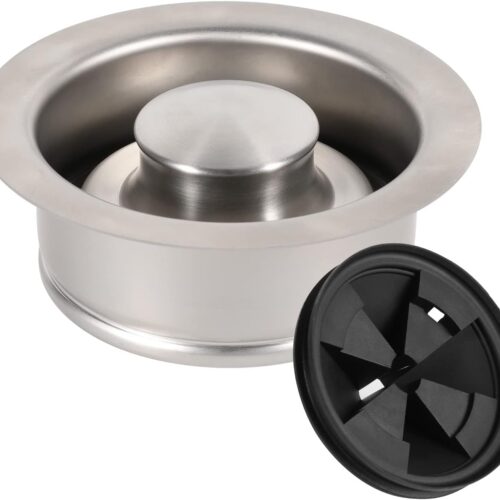 RQYEKDO Kit de deflector de fregadero de reborde de eliminación de basura, ajuste universal de orificio de drenaje estándar de 3-1/2 pulgadas, accesorios de repuesto de tapón de brida para fregadero