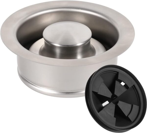 RQYEKDO Kit de deflector de fregadero de reborde de eliminación de basura, ajuste universal de orificio de drenaje estándar de 3-1/2 pulgadas, accesorios de repuesto de tapón de brida para fregadero