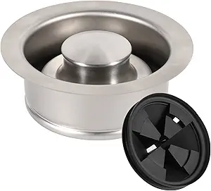 RQYEKDO Kit de deflector de fregadero de reborde de eliminación de basura, ajuste universal de orificio de drenaje estándar de 3-1/2 pulgadas, accesorios de repuesto de tapón de brida para fregadero