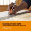 Fiskars SoftGrip - Cuchillo para manualidades, cuchillo Exacto de 8 pulgadas para manualidades, hoja Exacto multiusos incluida con cubierta protectora
