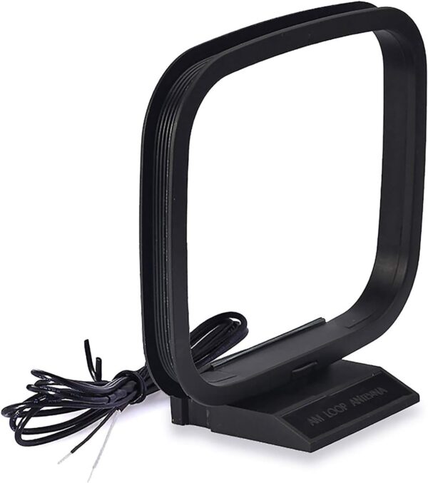 Bingfu Antena AM Loop con cable desnudo de 2 pines compatible con Pioneer Onkyo, Yamaha, Marantz, Pyle, radio interior, Bluetooth, receptor estéreo para el hogar, audio AV, video, receptor de cine en casa, sistema de alimentación