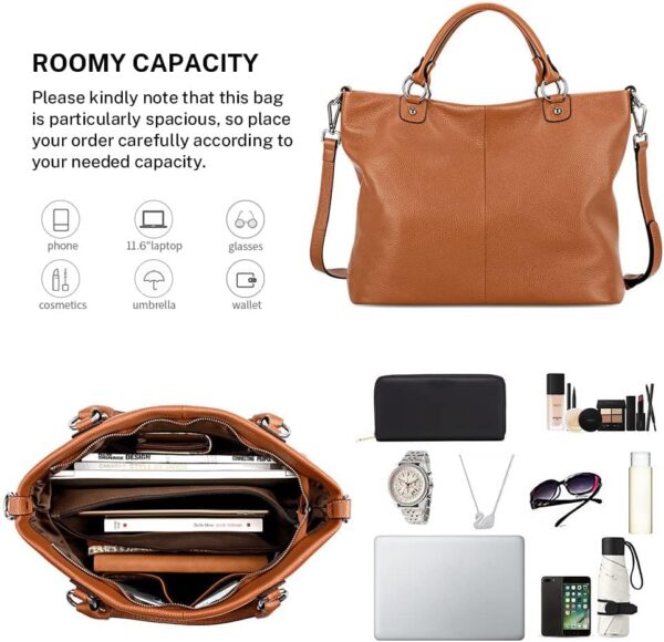 Bolso Kattee, para mujer, de cuero suave, 3 formas de llevarlo, mochila, bolso y bolsa de mano