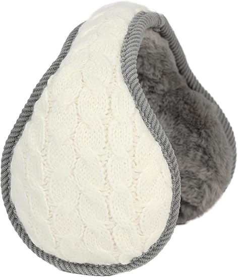 Surblue - Orejeras de punto cálidas y unisex, orejeras ajustables para invierno, de cachemira y con pelo