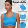 Wingslove Sujetador deportivo de alto impacto para mujer, cobertura completa, sin varillas, sin relleno, para entrenamiento, talla grande