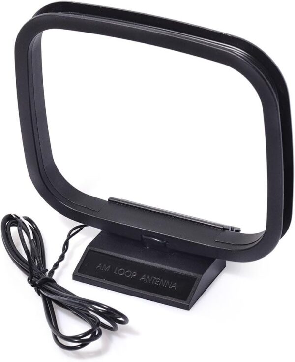 Bingfu Antena AM Loop con cable desnudo de 2 pines compatible con Pioneer Onkyo, Yamaha, Marantz, Pyle, radio interior, Bluetooth, receptor estéreo para el hogar, audio AV, video, receptor de cine en casa, sistema de alimentación