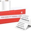 Phomemo [3 x 230 piezas] Etiquetas de la serie cuadrada, etiquetas M110 M100 M220 M221, blancas, 230 etiquetas/rollo, 3 rollos, adhesivo multiusos Thermal Phomemo Original, compatible con Ponek