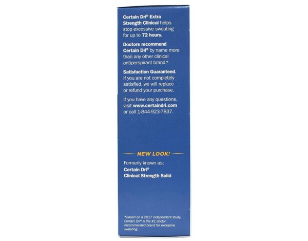 Certain Dri Antitranspirante Sólido para una transpiración excesiva, 1.7 oz
