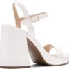DREAM PAIRS GISELLELE - Tacones para mujer con plataforma gruesa de tacón alto, puntera abierta, moda, boda, fiesta, noche, baile, correa al tobillo, sandalias de vestir