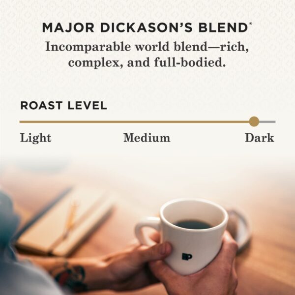 Peet's Coffee - Capsulas de café de mezcla Major Dickason, tostado oscuro, para cafetera Keurig