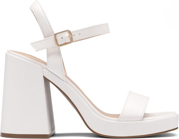 61Npv1Crm5L._AC_SL1500_.jpg DREAM PAIRS GISELLELE - Tacones para mujer con plataforma gruesa de tacón alto, puntera abierta, moda, boda, fiesta, noche, baile, correa al tobillo, sandalias de vestir
