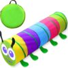 Túnel de juego para niños pequeños de 1 a 3 años, juguetes para niñas de 1, 2, 3, 4 años, regalo de cumpleaños, juguetes de túnel de gateo de 6 pies, juguetes para interiores y exteriores para niños