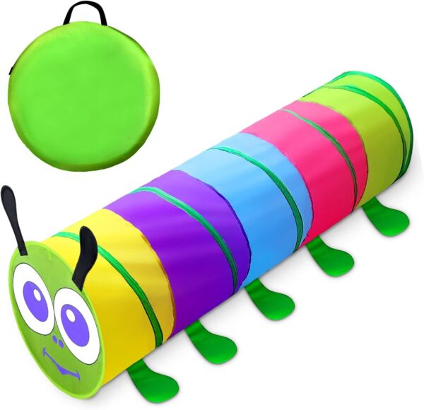 Túnel de juego para niños pequeños de 1 a 3 años, juguetes para niñas de 1, 2, 3, 4 años, regalo de cumpleaños, juguetes de túnel de gateo de 6 pies, juguetes para interiores y exteriores para niños