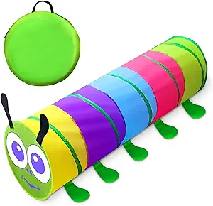 Túnel de juego para niños pequeños de 1 a 3 años, juguetes para niñas de 1, 2, 3, 4 años, regalo de cumpleaños, juguetes de túnel de gateo de 6 pies, juguetes para interiores y exteriores para niños