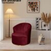 Funda de terciopelo para silla giratoria de barril, suave y sólida, funda para silla de acento moderna, funda elástica para sillón de barril, funda de sofá para sala de estar, protector de muebles