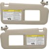 Reemplazo de visera solar para lado izquierdo y pasajero con Toyota RAV4 2006 2007 2008 2009 2010 2011 2012 2013 con luz de repuesto 74320-42501-A1 y 74310-42451-A1 beige