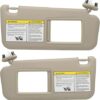 Reemplazo de visera solar para lado izquierdo y pasajero con Toyota RAV4 2006 2007 2008 2009 2010 2011 2012 2013 con luz de repuesto 74320-42501-A1 y 74310-42451-A1 beige