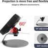 Soporte de proyector móvil con cabezal de bola de 1.496 in inclinable ajustable, soporte de proyector de escritorio portátil para proyectores de 0.138 in de información, oficina en casa y al