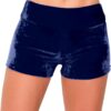 ALWAYS Pantalones cortos de terciopelo aplastado para mujer: pantalones de motociclista súper suaves y cómodos y elásticos