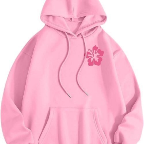 Meet Me 1962 At The Ocean Surf City Sudaderas de gran tamaño para mujer, sudadera con capucha rosa de palmera Y2K