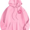 Meet Me 1962 At The Ocean Surf City Sudaderas de gran tamaño para mujer, sudadera con capucha rosa de palmera Y2K