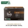 Peet's Coffee - Capsulas de café de mezcla Major Dickason, tostado oscuro, para cafetera Keurig