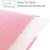 NTBAY - Fundas para almohada de microfibra cepillada, suaves y cómodas, antiarrugas, antidecoloración y antimanchas, con cierre tipo sobre, 2 fundas, 20 x 26 pulgadas, estándar, color rosado