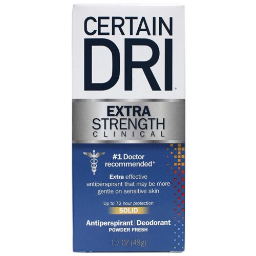 Certain Dri Antitranspirante Sólido para una transpiración excesiva, 1.7 oz