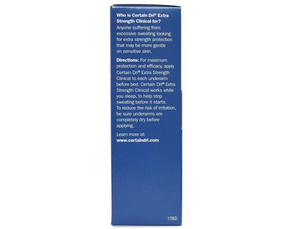 Certain Dri Antitranspirante Sólido para una transpiración excesiva, 1.7 oz