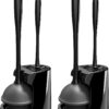MR.SIGA Combo de émbolo de inodoro y cepillo para limpieza de baño, negro, 2 juegos