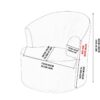 Funda de terciopelo para silla giratoria de barril, suave y sólida, funda para silla de acento moderna, funda elástica para sillón de barril, funda de sofá para sala de estar, protector de muebles